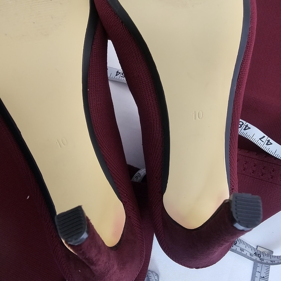 SHOE DAZZLE Hollace Over-The-Knee Boots Bordeaux Wine Red Size 10 - Picture 9 of 14